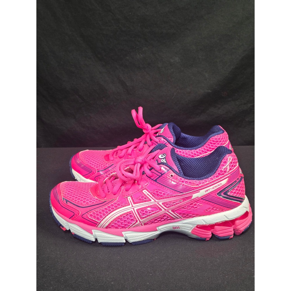Asics GT-1000 2 Pink Breast Cancer Awareness Running Shoes T3R9N Womens Size 5.5 - Picture 2 of 11